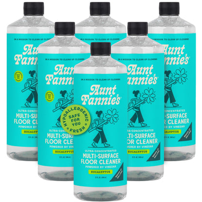 Aunt Fannie's Ultra Concentrated Floor Cleaner Vinegar Wash, Multi-Surface Solution For Mopping, Value Size, Lavender Scent, 64 oz