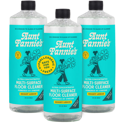 Aunt Fannie's Ultra Concentrated Floor Cleaner Vinegar Wash, Multi-Surface Solution For Mopping, Value Size, Lavender Scent, 64 oz