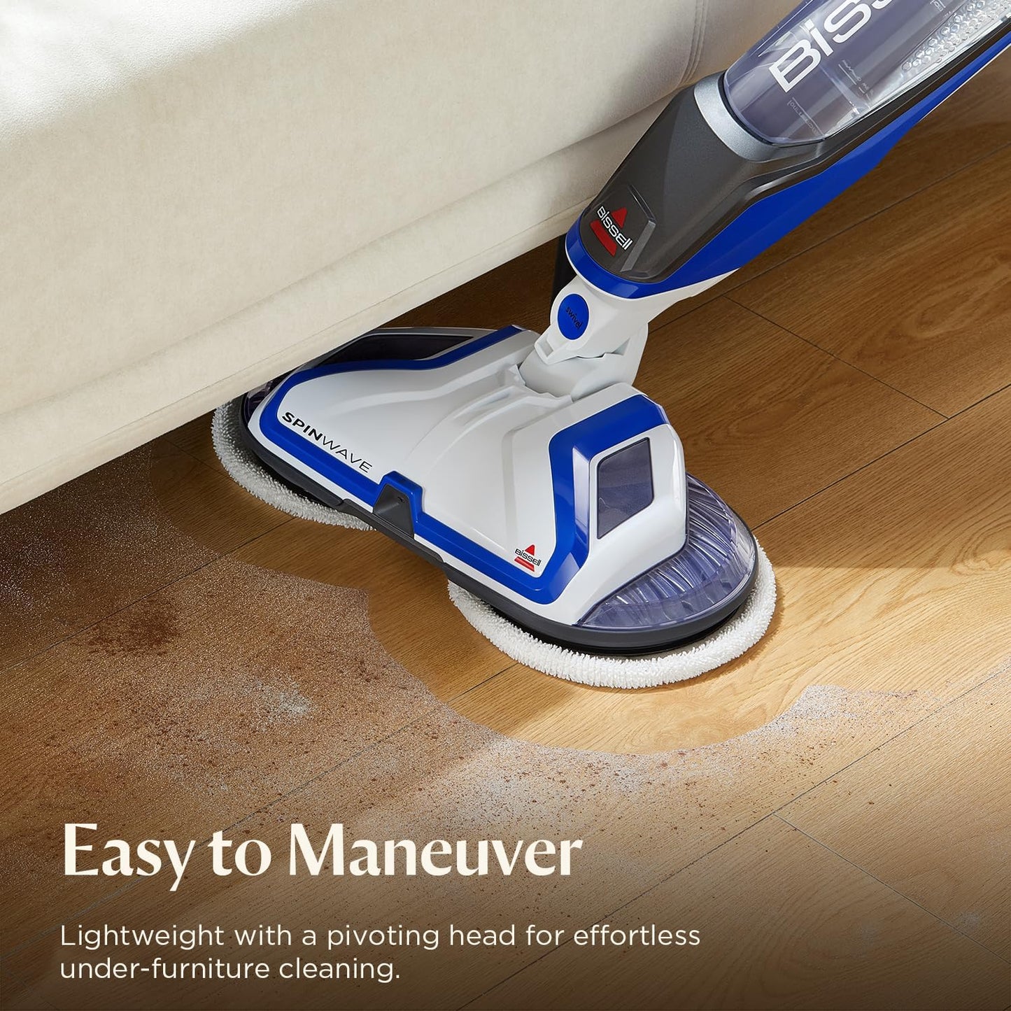 Bissell® SpinWave Hard Floor Expert Corded Spin Mop Cleaner with Washable mop Pads for Sealed Hard Floors, 20393