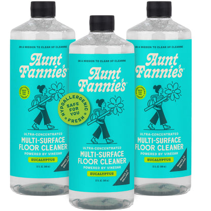 Aunt Fannie's Ultra Concentrated Floor Cleaner Vinegar Wash, Multi-Surface Solution For Mopping, Value Size, Lavender Scent, 64 oz
